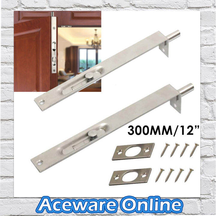 10 Inch/12 Inch Flush Bolt Door Latch Sliding Bolt Lock Lever Action