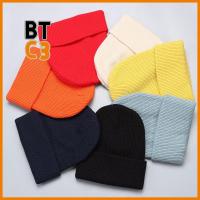 BTC3 แฟชั่น หมวกสกี ฤดูหนาว อบอุ่น Cuffed Beanies หมวกฤดูหนาว หมวกหัวกะโหลก หมวกบีนนี่