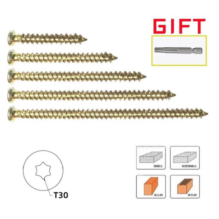 Concrete Screws Wall Self Tapping Screw T30 Torx Drive Head for Wall Fixing Door and Window