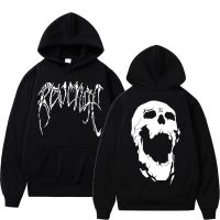 Revenge Skeleton Skull Double Sided Print Hoodie Male Chief Keef Oversized Hoodies Men Fashion Hip Hop Sweatshirt Size XS-4XL