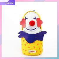 YESMILE ผ้าใบแคนวาส กระเป๋าใส่ดินสอ สีตัดกัน ประกบกัน อุปกรณ์การเรียนสำหรับโรงเรียน จุได้มาก กระเป๋าดินสอตัวตลก