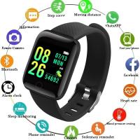 ◐ﺴ♦ 116Plus Wristbands Smart Watch for men Sports Fitness Tracker Smartwatch Heart Rate Blood Pressure Activity Monitor Women watch