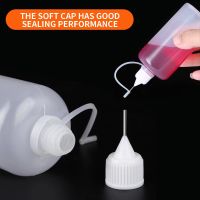 1Pcs Needle Tip Glue Bottle Squeeze Plastic Bottle Dispensing Needle Sealing Cap Liquid Flux Dispenser Applicator