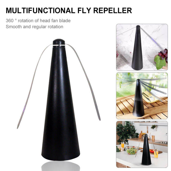 Fly Repellent Fan Outdoor or Indoor Table Use Deterrent Fan with 2