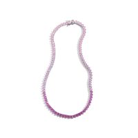 4mm 3 Prong Colorful Pink Tennis Chain Women Tennis Necklace Hip Hop Jewelry BC152 Fashion Chain Necklaces