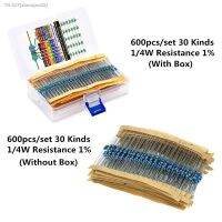 ☜✷✟ 600PCS/LOT 1/4W Metal Film Resistor Kit 1 Resistor Assorted Kit Set 10 -1M Ohm hm Resistance Pack 30 Values each 20 pcs