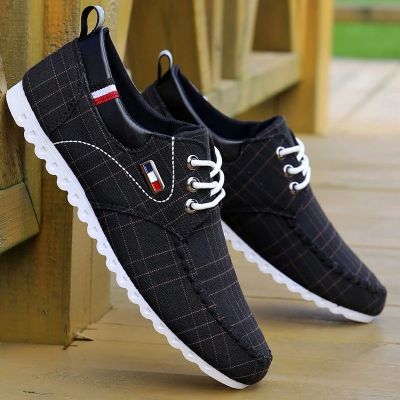 Men Shoes Plus Size 46 Casual Spring Sweat-Absorbant Breathable Sneakers Man Walking Canvas Driving