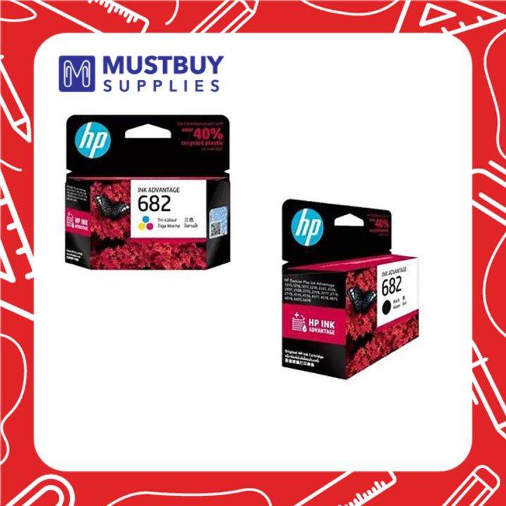 HP 682 Original Ink Advantage Cartridge Tricolor and Black Lazada PH