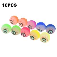 【YP】 10Pcs Glowing Bouncy Eyeball Horror Scary Prop Haunted Decoration Children Terror