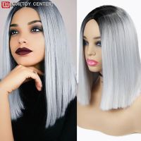 Wignee Synthetic Wig Cosplay Short Hair Wig For White Women Purple Light Gray Straight Wig High Temperature Fiber Daily Life [ Hot sell ] TOY CENTER