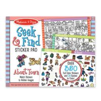 ??สติกเกอร์ ฉากรูปต่างๆในเมืองและจับคู่ ?? Seek&amp;Find Sticker Pad - AroundTown รุ่น 30150 ยี่ห้อ MELISSA &amp; DOUG✅