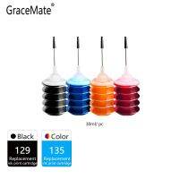 【Cod】 Multi Mobiles GraceMate Ink 135 129ที่เข้ากันได้กับ Deskjet 6940 6943 6980 6980dt 6980xi 6983 6988 6988dt เครื่องพิมพ์6988xi