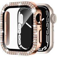 Diamond Case Milanese strap for Apple watch band 41mm 42mm 45mm 49mm 44mm 40mm Metal Magnetic bracelet for iwatch Series 8 6 5 3