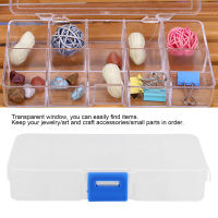 10 Grid Transparent Jewelry Box Plastic Organizer Box Storage Container for Beads Art DIY Crafts