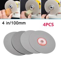 4pcs/set 100mm Polishing Grinding Disc 600 800 1200 3000 Grit L Diamond Coated Flat Lap Wheel Lapidary Polishing Grinding Disc Shoe Care