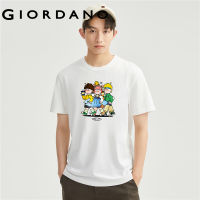 GIORDANO Men Relax Series T-Shirts 100% Cotton Crewneck Tshirts Summer Short Sleeve Relaxed Casual Fashion Print Tee 91093087