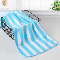 Bath Towel Sets Soft Adults Face Hand Towels Microfiber Comefor Swim Bath Towels Quick Drying Simple Stripes