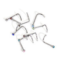 hang qiao shop Nose Piercing Stud Nose Stud Nose Screw Studs 10PCS/BAG Nostril Piercings Stud