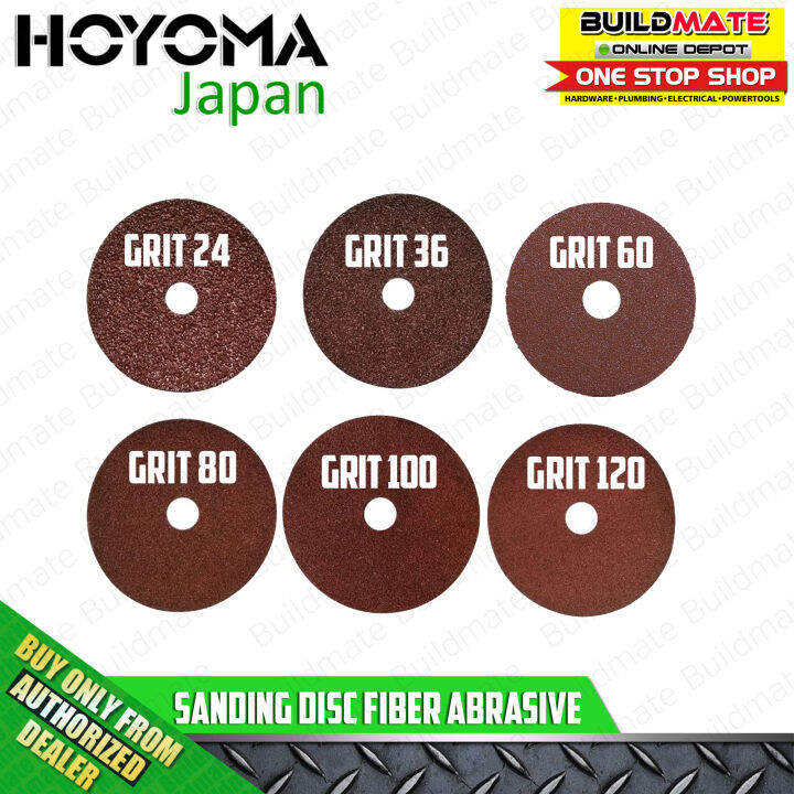 HOYOMA Sanding Disc Fiber Abrasive GRIT 24 36 60 80 100 120