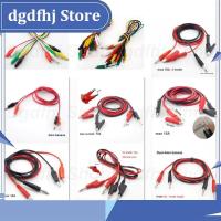 Dgdfhj Shop Dual head 4mm banana plugs Crocodile Alligator Clips to Banana Connector Test Probe lead Cable for DIY Electric Testing wire