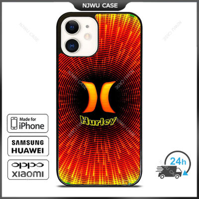 Hurley Orange Black Phone Case for iPhone 14 Pro Max / iPhone 13 Pro Max / iPhone 12 Pro Max / XS Max / Samsung Galaxy Note 10 Plus / S22 Ultra / S21 Plus Anti-fall Protective Case Cover