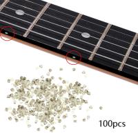 WDGREAT 100x สายพานกีตาร์ Dot Fretboard Dots อุปกรณ์สำหรับกีตาร์อูคุเลเล่เสียงทุ้ม