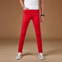 Stretch jeans mens super handsome Slim Korean version of the pants弹力牛仔裤男士超帅修身韩版小脚裤潮流显瘦靓仔装青年长裤子男装9.1