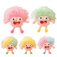 Plush Doll Makeup Doll Head for Girls Funny Ugly Dolls Soft Rag Doll with 3D Pop Eyes Smiling Faces Cute Doll Gimmick Cotton Toy Babies Girls Boys Gifts clean