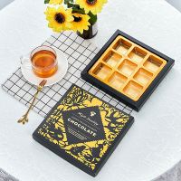 【C❤L】 Chocolate Packaging Box 9 Grids Raw DIY Paper Inner Tray