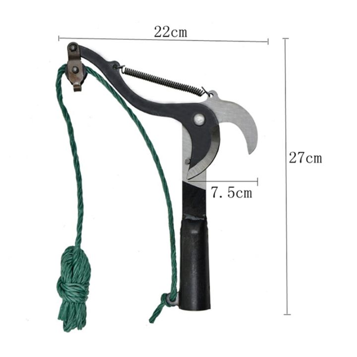 high-altitude-extension-lopper-pruning-shears-carbon-steel-pulley-design-fruit-tree-pruning-saw-cutter-garden-tree-trimming-tool