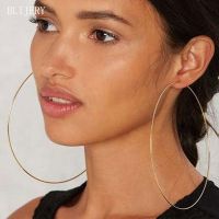 {BUSA Fashion Accessories} BLIJERY โอ้อวด12ซม. Super Big Hoop ต่างหูเรียบต่างหูวงกลมขนาดใหญ่สำหรับผู้หญิงเครื่องประดับ Boucles D 39; Oreilles