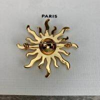 Luxury Brand Fashion Jewelry Vintage Style Sun Brooch Sweater Jewelry Light Gold Color Fine Top Quality Cute Lovely Jewelry