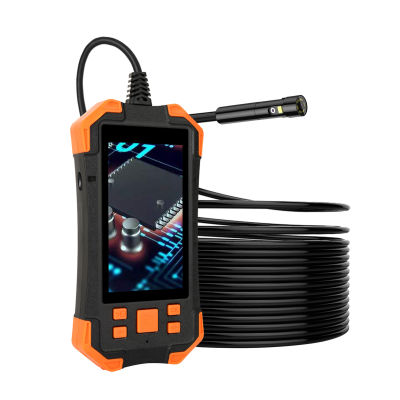 Industrial Endoscope with 4.3 Inch IPS Screen 7.9mm Dual Lens 1080P Borescope Inspection Camera with Semi-rigid Cable/ IP67 Waterproof Probe/ LED Light/ TF Card Slot for Automobile Repair Pipeline Inspection