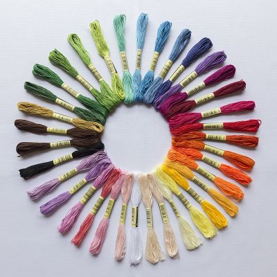 hot！【DT】 12/24/36/50 Similar DMC Cotton Embroidery Thread Floss Sewing Skeins Not Repeat