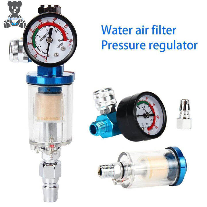 1/4 Inch Air Compressor Oil Water Separator For Spray Machine Air Pressure Regulator Gauge Oil