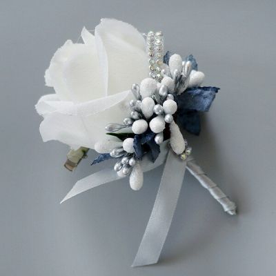 Meldel ช่อดอกไม้งานแต่งงานและช่อดอกไม้ติดดอกไม้สำหรับเจ้าบ่าวกุหลาบประดิษฐ์อุปกรณ์การแต่งงานรูกระดุมรังดุม