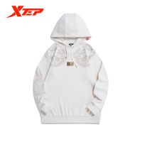 Xtep ผู้หญิงเสื้อแขนยาวเสื้อกันหนาว Casual Hooded ฤดูใบไม้ผลิหลวมกีฬา Hoodie การ์ตูนสัตว์เย็บปักถักร้อย879127920029