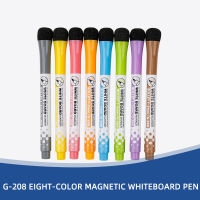 เฉินหลิน8สี Erasable แม่เหล็กที่มีสีสันกระดานไวท์บอร์ดเครื่องหมายสร้างขึ้นในยางลบอุปกรณ์การเรียนไวท์บอร์ดปากกาเด็กวาดปากกา