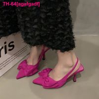 agafgadf Dedo apontado Sandálias Mulheres Verão 2023 Estilo Coreano Bowie Slingback Bombas Mulher Rosa Vermelha de Salto Fino ชุดเจ้าสาว Festa Sapatos