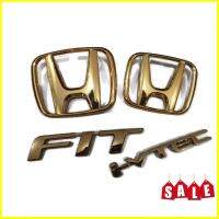 TwS 4PCS Honda JAZZ/FIT ivtec 2008-2013 GE8 gold Car Logo Emblem **ร้านค้าแนะนำให้บริการ** สิ้นค้าดี**