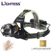 ❈☑✐ branco led farol zoom com sensor de movimento usb recarregável para acampamento pesca bicicleta cabeça luz lanterna à prova dwaterproof água