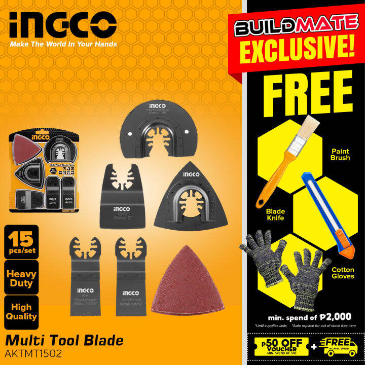 INGCO Multi Tool Blade 15PCS/SET AKTMT1502 •BUILDMATE• IHT Lazada PH