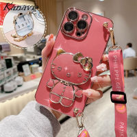 Kanavi เคสโทรศัพท์แฟชั่นสำหรับ Xiaomi Redmi โน๊ต5 Note 8 Pro Note 9S Note 9 Pro Note 9 Pro Note 9 Pro Max ซิลิโคนนิ่มเคลือบรูปแมวตัวยึดกระจกแต่งหน้าพร้อมเชือกยาว