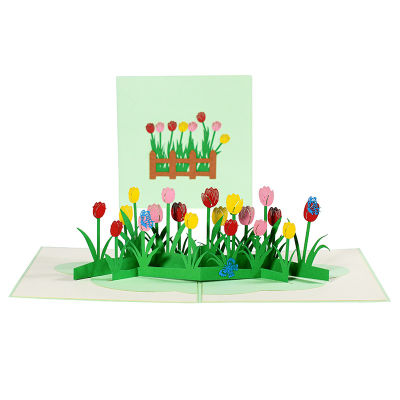 U2y7การ์ดวันเกิด1ชิ้นการ์ดวันแม่ช่อดอกไม้การ์ดอวยพร S 3D ของขวัญการ์ดอวยพรแบบป๊อปอัพภรรยาสุขสันต์วันแม่