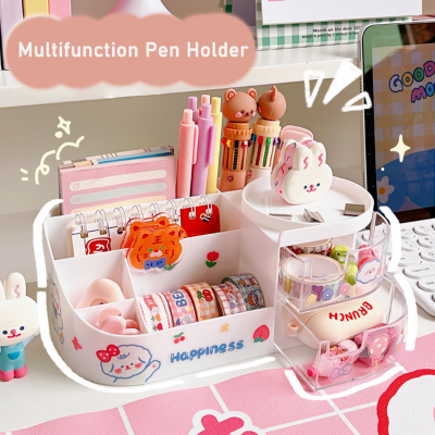 Fun And Functional Desk Organizer Compact Stationery Holder Cute Pen Holder Large Capacity Storage Box Creative Stationery Organizer