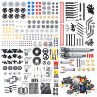 MOC อิฐอุปกรณ์ทางเทคนิค Gear Pin Axle Link Turntable Linear Actuator ใช้งานร่วมกับ High-Tech Building Block Toy