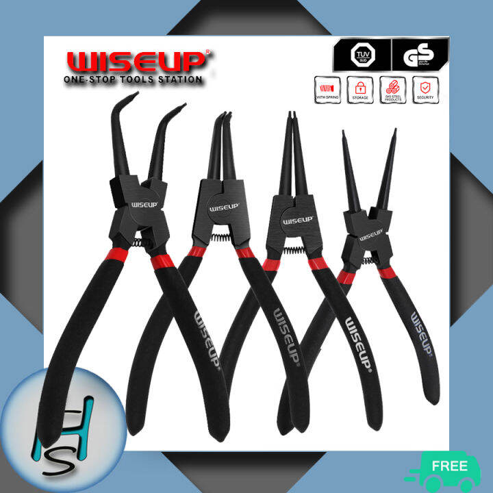 WISEUP 7"Internal External Curved Straight Tip Precision Spring Loaded