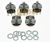 KAISH 10pcs A250K Electric Guitar Audio Pots 24mm Base w/ Short Shaft Potentiometers