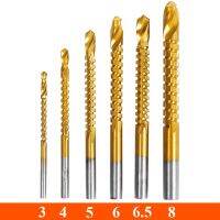 6Pcs Drill Bits Set Screw Spiral Metric Composite Tap Drill Bit Tap Twist Drill Bit Wood Drill For Cutting Drilling Polishing