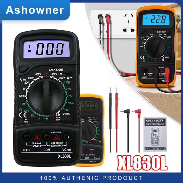 XL830L Handheld Digital Multimeter AC/DC Ammeter Volt Ohm Voltage